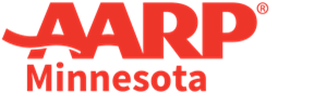 Bright Red Logo that reads AARP Minnesota